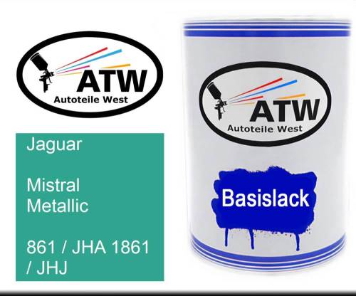 Jaguar, Mistral Metallic, 861 / JHA 1861 / JHJ: 500ml Lackdose, von ATW Autoteile West.